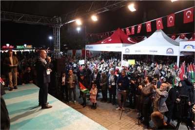 BAŞKAN BIYIK: ‘BİZİM KALBİMİZ GAZZE’DE ATIYOR’