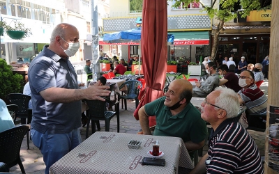 Başkan Bıyık, vatandaşlarla çay içip sohbet etti