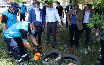 ​Başkan Büyükakın ‘’Sivrisinek ile mücadeleyi bilimsel olarak yürütüyoruz’’