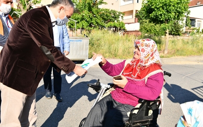 Başkan Çiftçi, 65 yaş üstü vatandaşlarla bayramlaştı