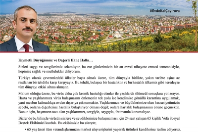 Başkan Çiftçi’den vatandaşlara mektup