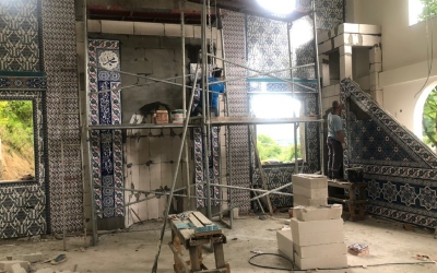 Başkan Şayir, İmam-ı Şafii Cami inşaatını inceledi