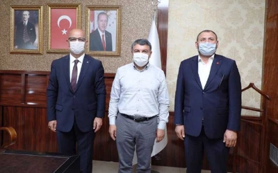 Başkan Şayir, Ünlü ve Ayaz’ı ağırladı