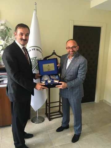 BAŞKAN ÜZÜLMEZ, DOĞA KORUMA VE MİLLİ  PARKLAR GENEL MÜDÜRÜ NURETTİN TAŞ'I ZİYARET ETTİ 