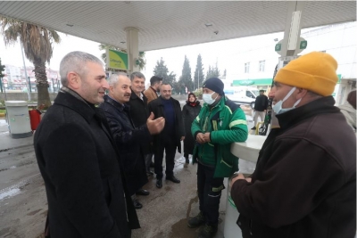 Başkanlardan İstasyon’da Esnaf Turu