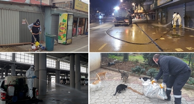 Belediye ekipleri tam kadro sahada
