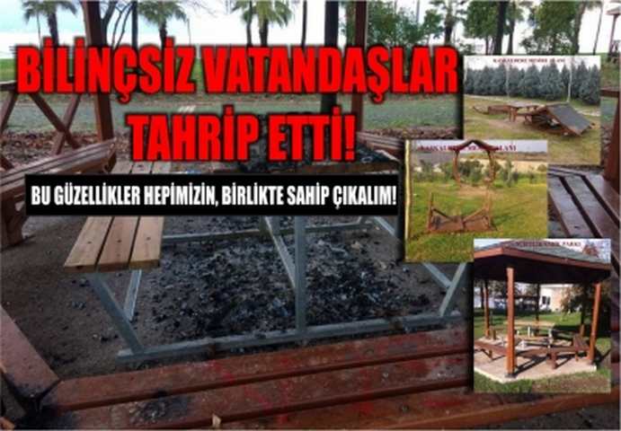 Bilinçsiz vatandaşlar tahrip etti