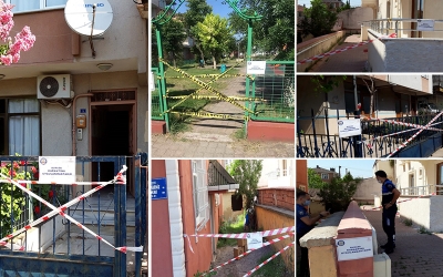 BİR PARK, 5 APARTMAN, 76 KİŞİ KARANTİNADA