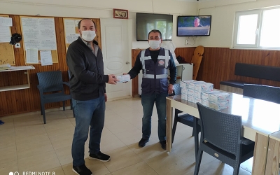 Büyükşehir'den toplu taşıma kooperatiflerine 30 bin maske