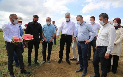 ÇİFTÇİLERE SÜRPRİZ ZİYARET