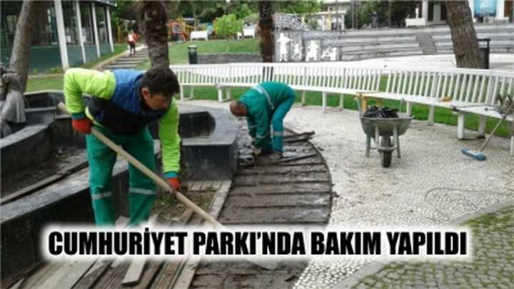 CUMHURİYET PARKI’NDA BAKIM YAPILDI