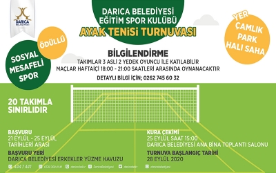 Darıca Belediyesi’nden sosyal mesafeli spor