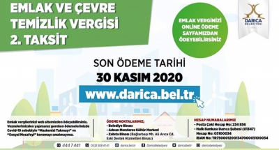 Darıca Belediyesi’nden Emlak vergisi uyarısı