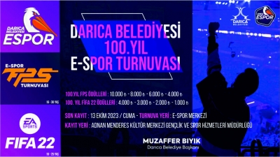 Darıca’da 100. Yıl E-Spor Turnuvası düzenlenecek