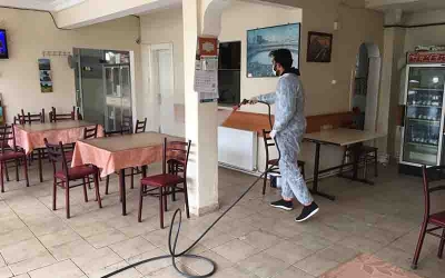 Darıca’da dernekler dezenfekte ediliyor