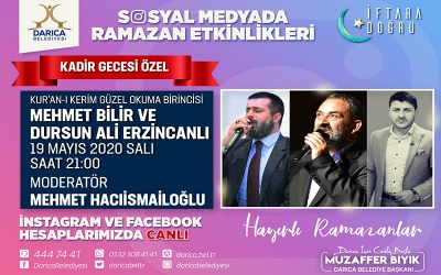 Darıca’da Kadir Gecesi’ne özel program