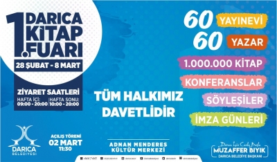Darıca’da Kitap Fuarı, 28 Şubat’ta başlıyor