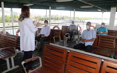 Deniz ulaşım personeline hijyen eğitimi verildi