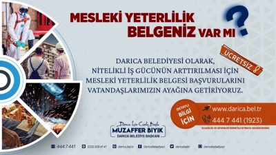 Dikkat ! Başvurular www.darica.bel.tr adresinden
