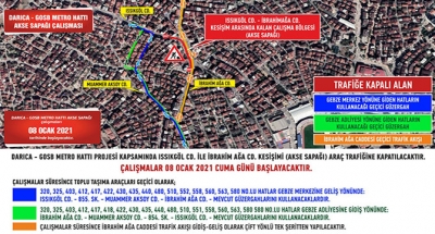 DİKKAT! Darıca’da geçici güzergah uygulaması