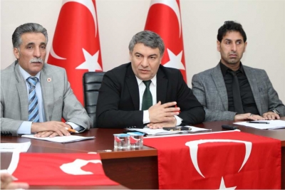 Dilovası Meclis Salonu  Türk bayrakları ile donatıldı