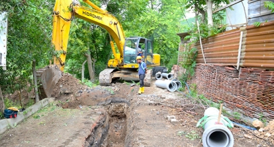 Dilovası Mimar Sinan Mahallesi’nde atık su altyapı çalışması