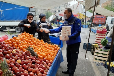 Dilovası’nda pazar giriş ve çıkışları kontrol altına alındı