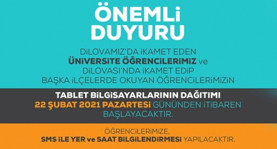 Dilovası’nda tablet dağıtımları devam ediyor 