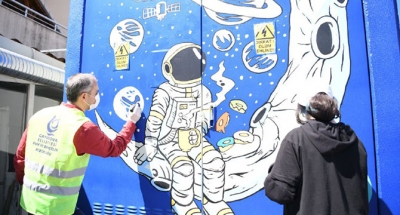 Duvarlar resimlerle hayat buldu