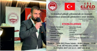 Elazığlılar piknikte buluşuyor