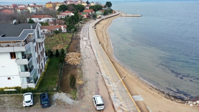 Ereğli sahil yolunda çalışmalar devam ediyor