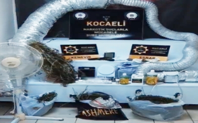  Evinde kenevir imalathanesi kurmuş