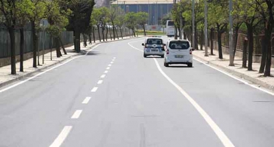 Gebze Ankara Caddesi'nin yol çizgileri çizildi