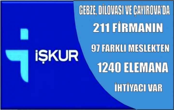  Gebze, Dilovası ve Çayırova Fabrikalarına Eleman Alınacak!!!