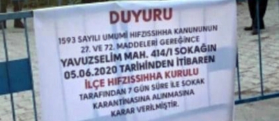 Gebze’de bir sokak karantinaya alındı