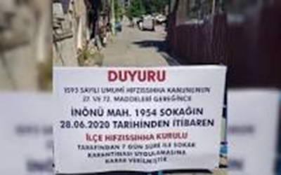 Gebze'de bir sokak karantina altına alındı