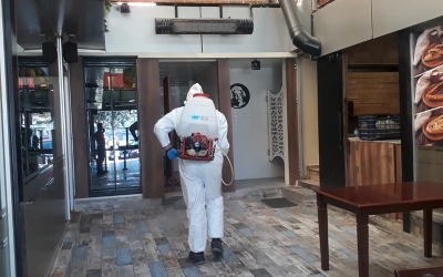 Gebze’de kafe ve lokantalar dezenfekte edildi