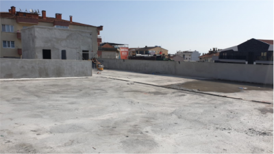 Gebze’deki 7 katlı otoparkın  dış cephesi boyanıyor