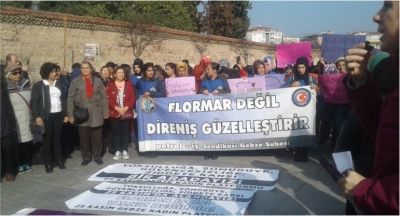 Gebzeli kadınlar dayanışma için yürüdü