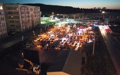 Gebzeliler arabada sinema keyfi yaşadı