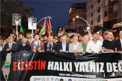 Gebzelilerden Gazze’ye Destek Yürüyüşü