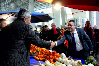 Gökçe’den pazar ziyareti 