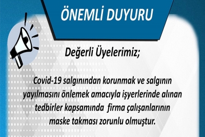 GTO'dan işyerlerine maske desteği