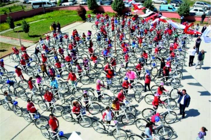 HACI BEKTAŞ’DA BİSİKLET SEVİNCİ