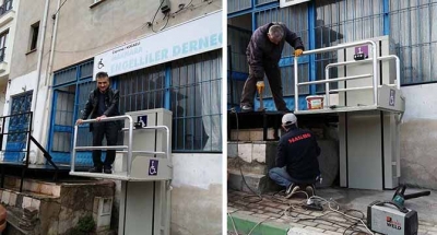 HAYIRSEVERLERDEN ENGELİLERE ASANSÖR