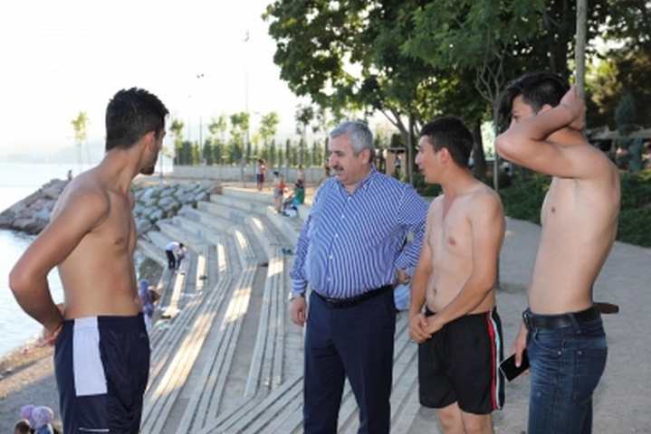 Hereke sahilleri cıvıl cıvıl