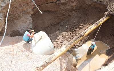 Hürriyet Bulvarı’na dev borular