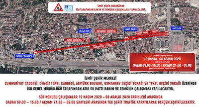 İSU şehir merkezinde çalışma yapacak