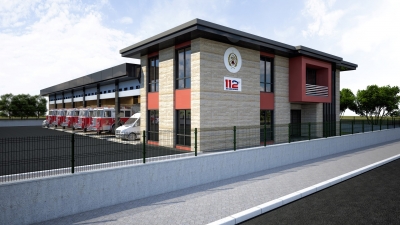 İtfaiye Terminal Müfreze binası şekilleniyor