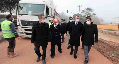 İzmit’te 4,5 kilometrelik  yolun asfaltına başlandı